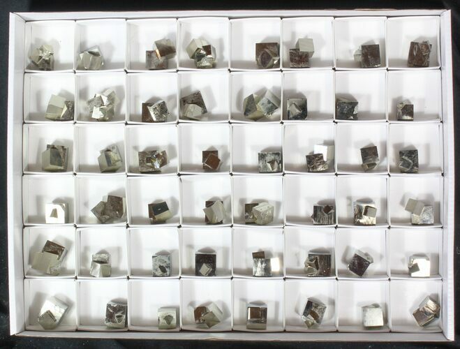 Natural Cubic Pyrite From Spain (Wholesale Flat) - Pieces #63480